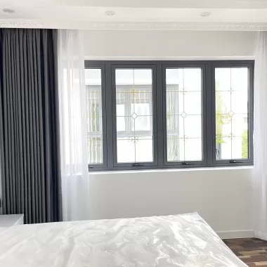 CỬA SỔ 4 CÁNH NHÔM MAXPRO HIỆN ĐẠI MÀU NÂU