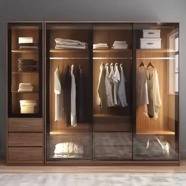 Phòng Tắm Kính Cửa Mở Inox - Mẫu 05