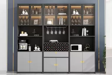 Tủ Rượu Nhôm Cánh Kính - Mẫu 03