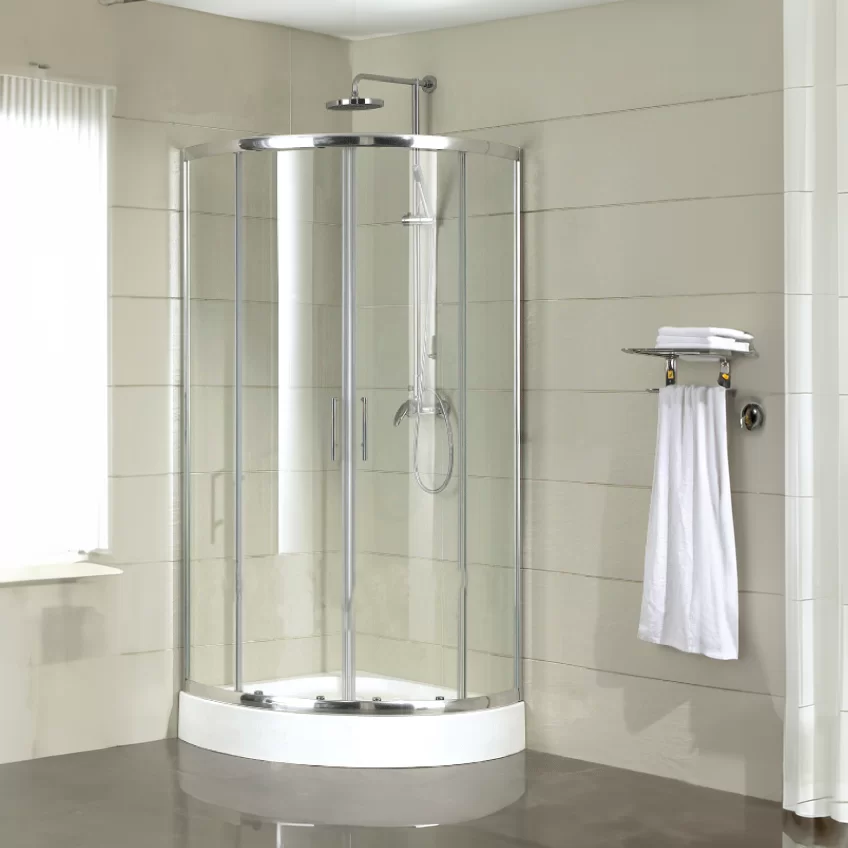 Phòng Tắm Kính Cửa Lùa Inox - Mẫu 03