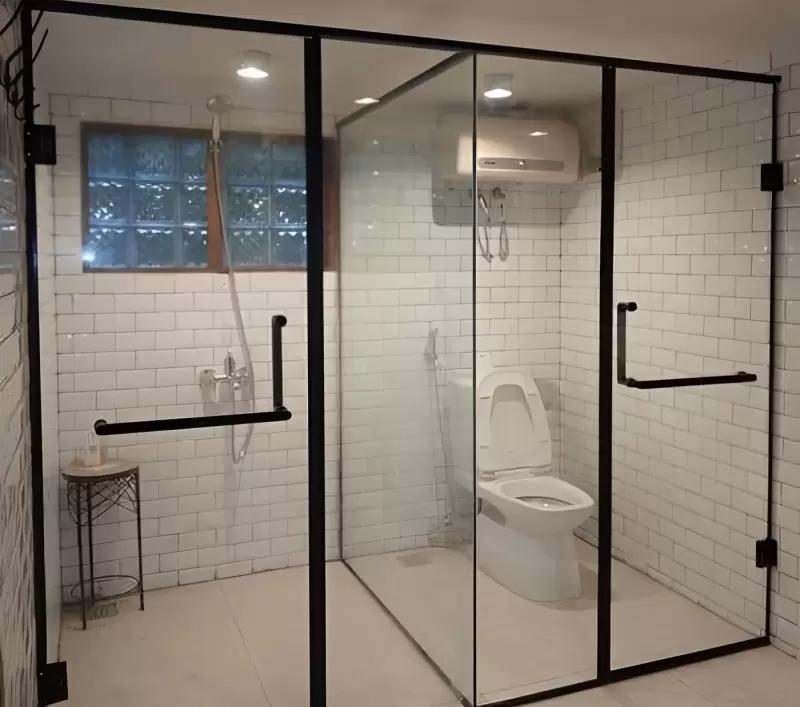 Phòng Tắm Kính Hệ Slim Mở - Mẫu 02